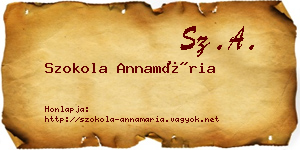 Szokola Annamária névjegykártya