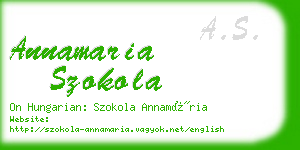 annamaria szokola business card